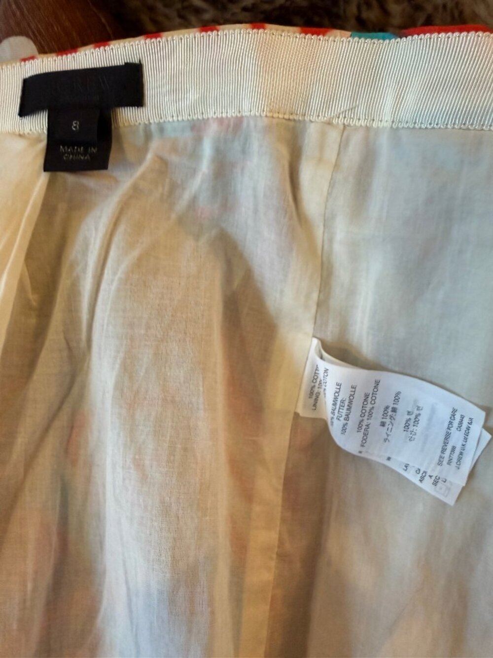 J.Crew bold geometric print cotton midi skirt - Picture 6 of 7